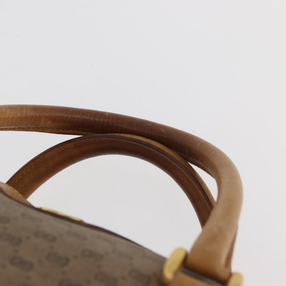 GUCCI Micro GG Supreme Handtasche PVC Beige Gold 67 02 4422 Auth BA13089