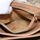 GUCCI GG Supreme Web Sherry Line Shoulder Bag PVC Beige Gold Auth BA13090-23