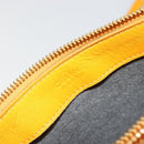 CELINE Trio Shoulder Bag Leather Yellow Gold Auth BA13091-19