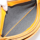 CELINE Trio Shoulder Bag Leather Yellow Gold Auth BA13091-10