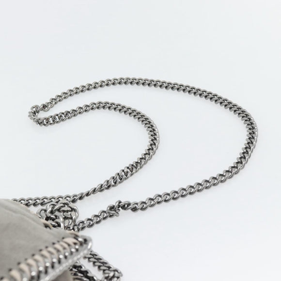 Stella MacCartney Chain Falabella Bag polyester 2way Gray 495151 Auth BA13093