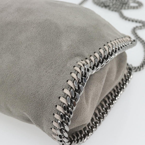 Stella MacCartney Chain Falabella Bag polyester 2way Gray 495151 Auth BA13093