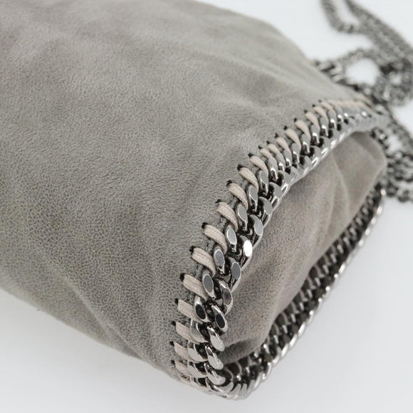 Stella MacCartney Chain Falabella Bag polyester 2way Gray 495151 Auth BA13093