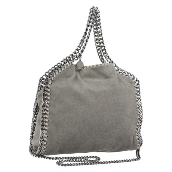 Stella McCartney Chain Falabella Tasche Polyester 2-Wege Grau 495151 Auth BA13093