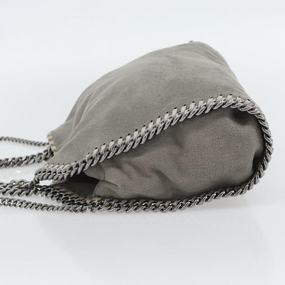 Stella MacCartney Chain Falabella Bag polyester 2-weg Grijs 495151 Auth BA13093