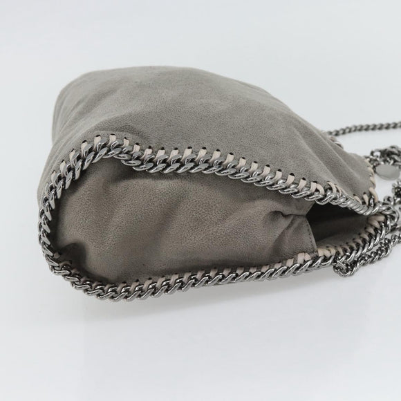 Stella MacCartney Chain Falabella Bag polyester 2way Gray 495151 Auth BA13093