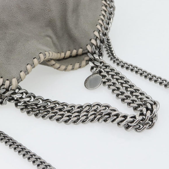 Stella MacCartney Chain Falabella Bag polyester 2way Gray 495151 Auth BA13093