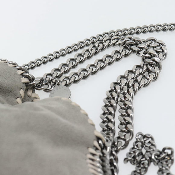 Stella MacCartney Chain Falabella Bag polyester 2way Gray 495151 Auth BA13093