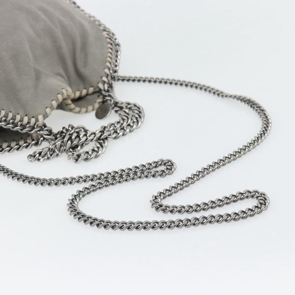 Stella MacCartney Chain Falabella Bag polyester 2way Gray 495151 Auth BA13093