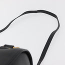 Chloe Aurora Paddington Hand Bag Leather 2way Black Gold Auth BA13096V-10