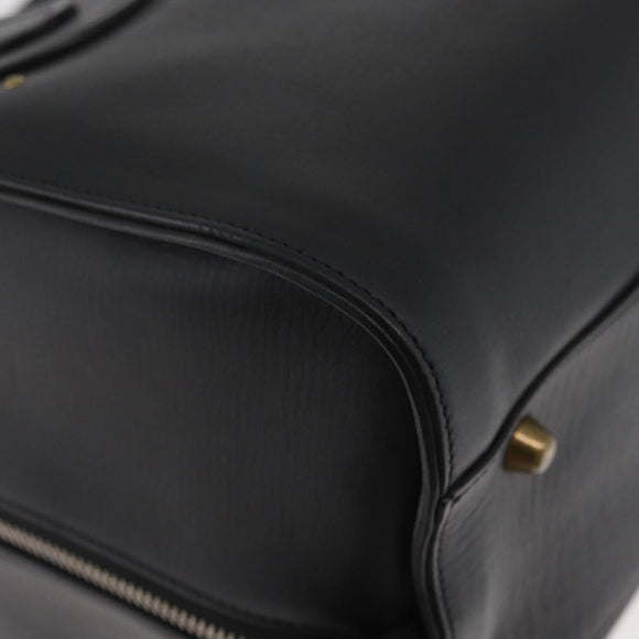Chloe Aurora Paddington Hand Bag Leather 2way Black Gold Auth BA13096V