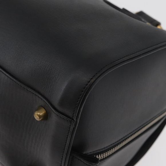 Chloe Aurora Paddington Hand Bag Leather 2way Black Gold Auth BA13096V
