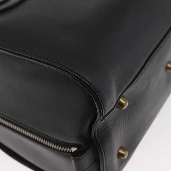 Chloe Aurora Paddington Hand Bag Leather 2way Black Gold Auth BA13096V