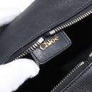 Chloe Aurora Paddington Hand Bag Leather 2way Black Gold Auth BA13096V-19