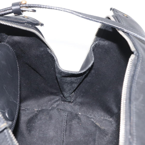 Chloe Aurora Paddington Hand Bag Leather 2way Black Gold Auth BA13096V