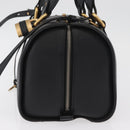 Chloe Aurora Paddington Hand Bag Leather 2way Black Gold Auth BA13096V-4