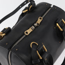 Chloe Aurora Paddington Hand Bag Leather 2way Black Gold Auth BA13096V-6