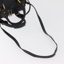 Chloe Aurora Paddington Hand Bag Leather 2way Black Gold Auth BA13096V-9