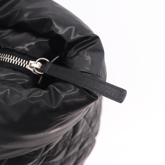 CHANEL Cococoon Tote Bag Nylon Black Silver CC Auth BA13097