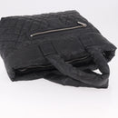 CHANEL Cococoon Tote Bag Nylon Black Silver CC Auth BA13097-6
