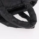 CHANEL Cococoon Tote Bag Nylon Black Silver CC Auth BA13097-7