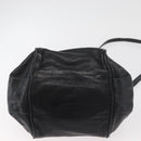 Chloe Etel Handtas Leer 2way Zwart Goud Auth BA13103-11