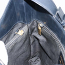 Salvatore Ferragamo Gancini Umhängetasche Leder Navy Gold Auth BA13105-18