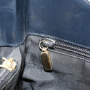 Salvatore Ferragamo Gancini Umhängetasche Leder Navy Gold Auth BA13105-19