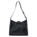 Salvatore Ferragamo Gancini Umhängetasche Leder Navy Gold Auth BA13105-2