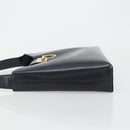 Salvatore Ferragamo Gancini Umhängetasche Leder Navy Gold Auth BA13105-4
