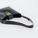 Salvatore Ferragamo Gancini Umhängetasche Leder Navy Gold Auth BA13105-7