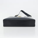 Salvatore Ferragamo Gancini Umhängetasche Leder Navy Gold Auth BA13105-5