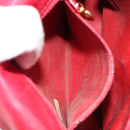 CHANEL Matelassé Ketten-Umhängetasche Lammleder Rot Gold CC Authentisch BA13106-21