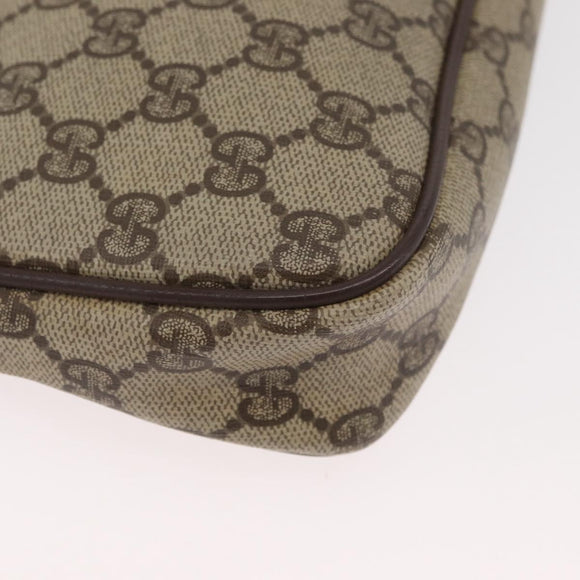GUCCI GG Supreme Shoulder Bag PVC Beige Gold 97 02 068 Auth BA13116