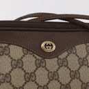 GUCCI GG Supreme Shoulder Bag PVC Beige Gold 97 02 068 Auth BA13116-14