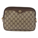 GUCCI GG Supreme Shoulder Bag PVC Beige Gold 97 02 068 Auth BA13116-2
