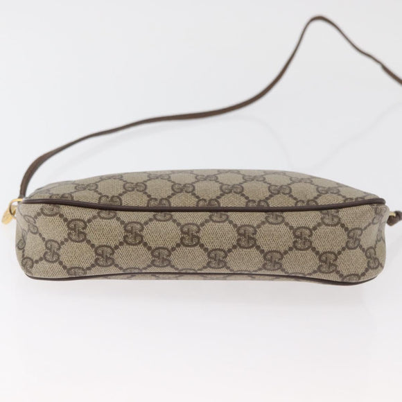 GUCCI GG Supreme Shoulder Bag PVC Beige Gold 97 02 068 Auth BA13116
