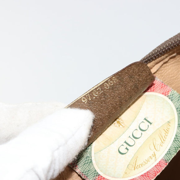 GUCCI GG Supreme Shoulder Bag PVC Beige Gold 97 02 068 Auth BA13121