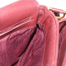 CARTIER Must Line Shoulder Bag Leather Bordeaux Gold Auth BA13122-17