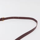 CARTIER Must Line Shoulder Bag Leather Bordeaux Gold Auth BA13122-8