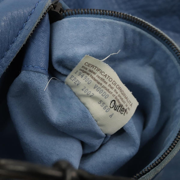 BOTTEGA VENETA INTRECCIATO Tragetasche Leder Blau 194900 Auth BA13123