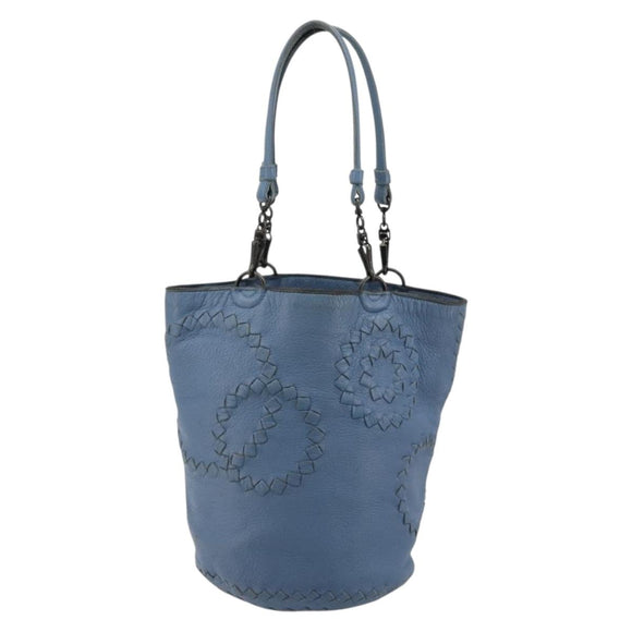 BOTTEGA VENETA INTRECCIATO Tragetasche Leder Blau 194900 Auth BA13123