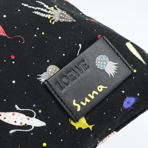 LOEWE Geldbörse Beutel Canvas Schwarz Auth BA13126M