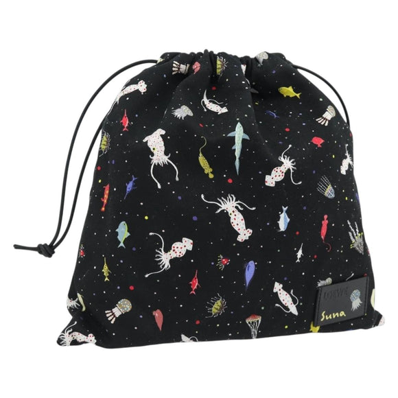 LOEWE Geldbörse Beutel Canvas Schwarz Auth BA13126M