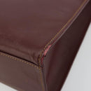 CARTIER Must Line Hand Bag Leather Bordeaux Gold Auth BA13127-15