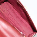CARTIER Must Line Hand Bag Leather Bordeaux Gold Auth BA13127-11