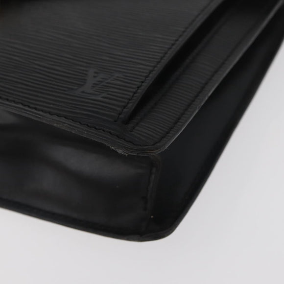 LOUIS VUITTON Epi Serie Dragonne Clutch Bag Black Noir M52612 LV Auth BA13129