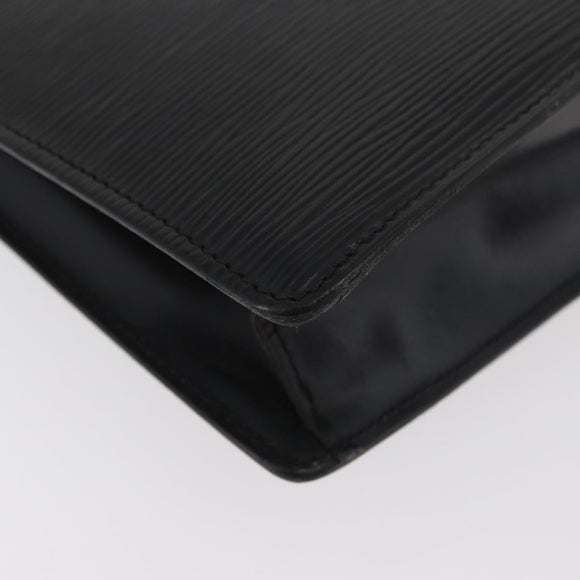 LOUIS VUITTON Epi Serie Dragonne Clutch Bag Black Noir M52612 LV Auth BA13129
