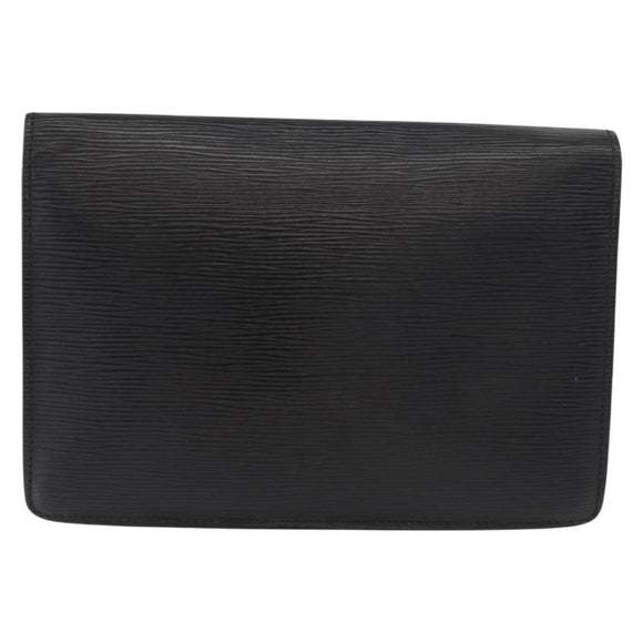 LOUIS VUITTON Epi Serie Dragonne Clutch Bag Black Noir M52612 LV Auth BA13129
