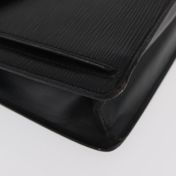 LOUIS VUITTON Epi Serie Dragonne Clutch Bag Black Noir M52612 LV Auth BA13129
